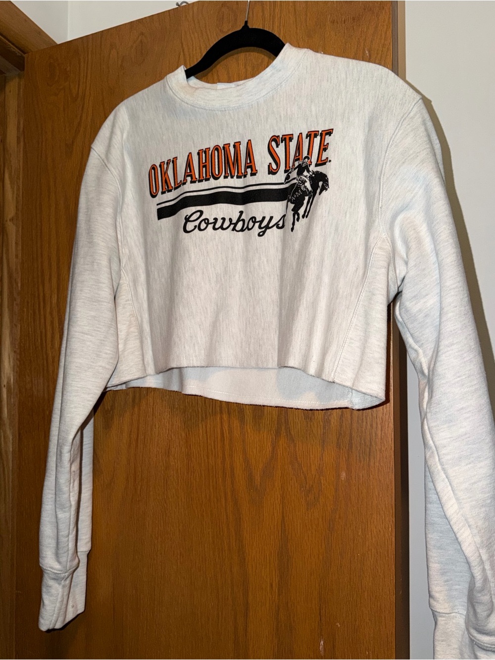 Oklahoma State Cowboys Women's Cropped Sweatshirt - heathered